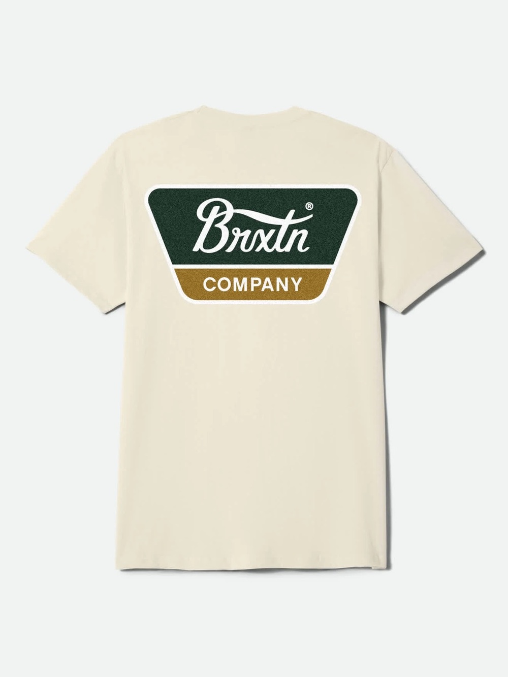 NWOT Brixton Linwood Short Sleeve T Shirt Cream Graphic Size Medium